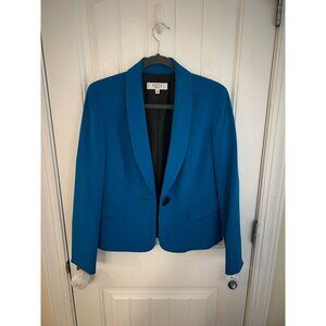 Kasper‎ Women's Bright Blue One Button Blazer Size 8 Petite NWT